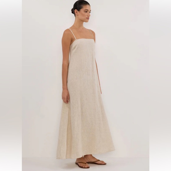 Dissh JEM NATURAL LINEN MAXI DRESS size 2 - Picture 3 of 10
